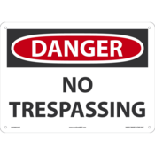 ACCUFORM NMC DANGER NO TRESPASSING SAFETY SIGN